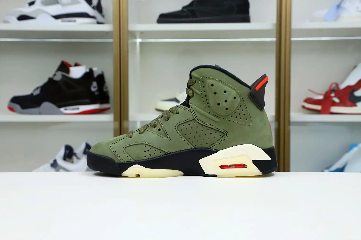 X 6 RETRO TRAVIS 'OLIVE' Kimikick SCOTT JORDAN AIR 0617